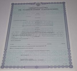 Свидетельство об Усыновлении 2021г в Волгограде